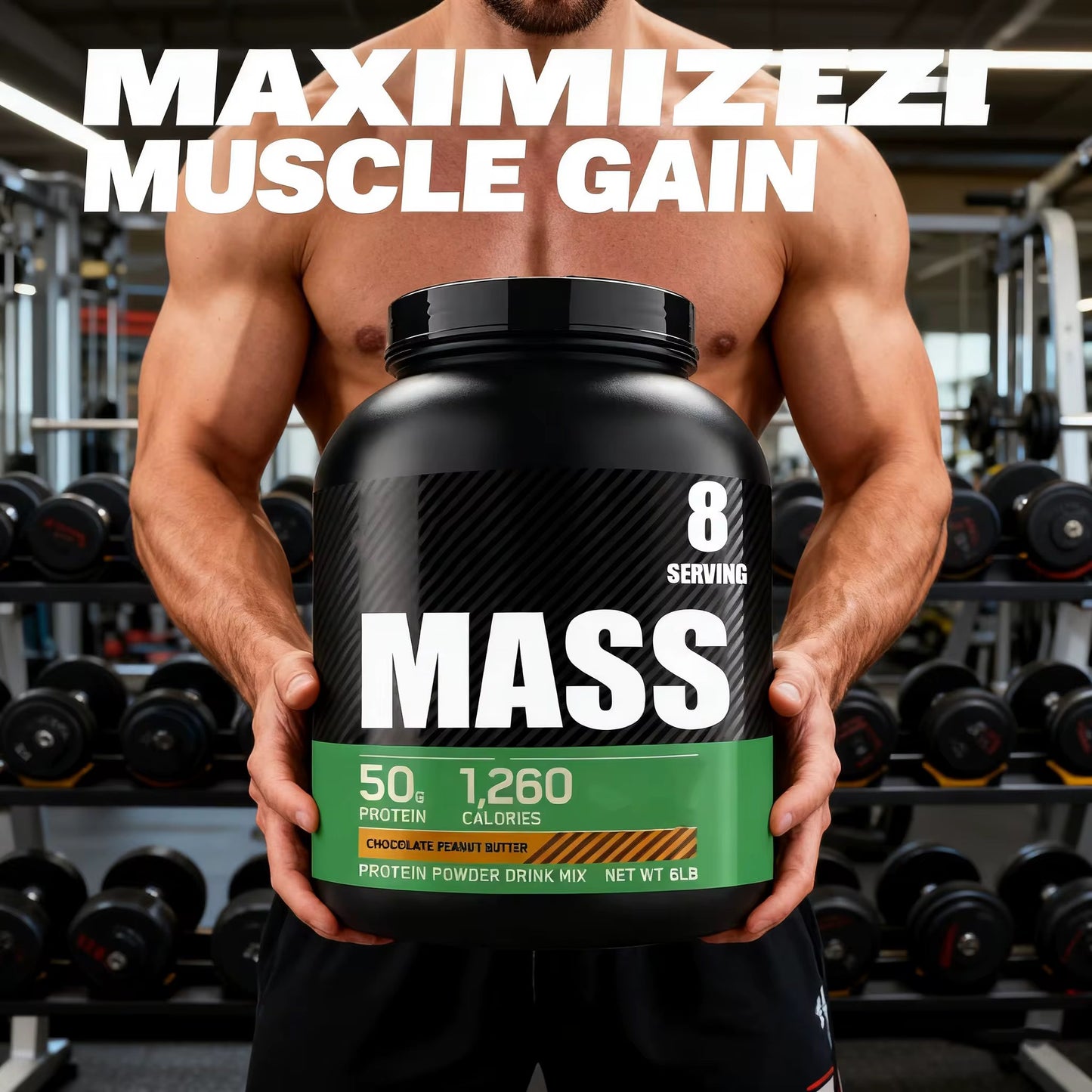 Serious Mass Gainer – 2.7kg | 50g Protein & 1,260 Calories | Halal Certified